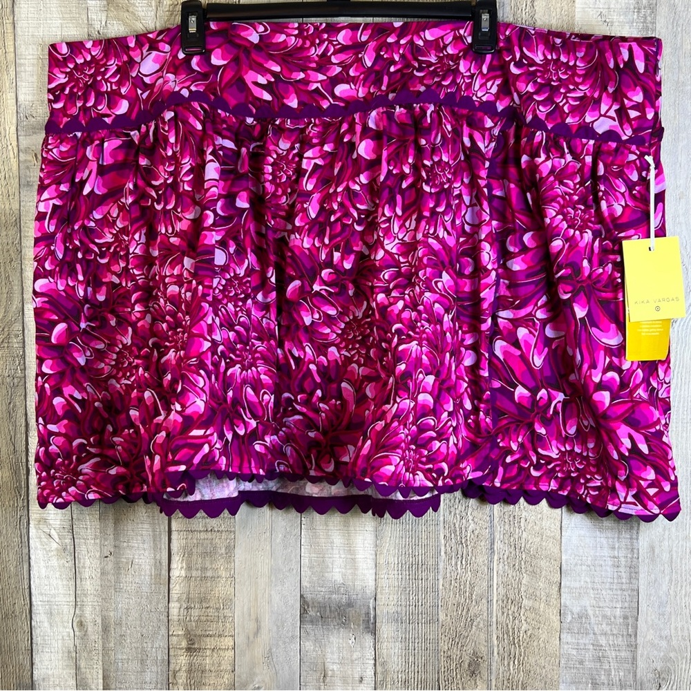 Kika Vargas for Target Hot Pink & White Swing Skirt with Back Zipper & Pockets